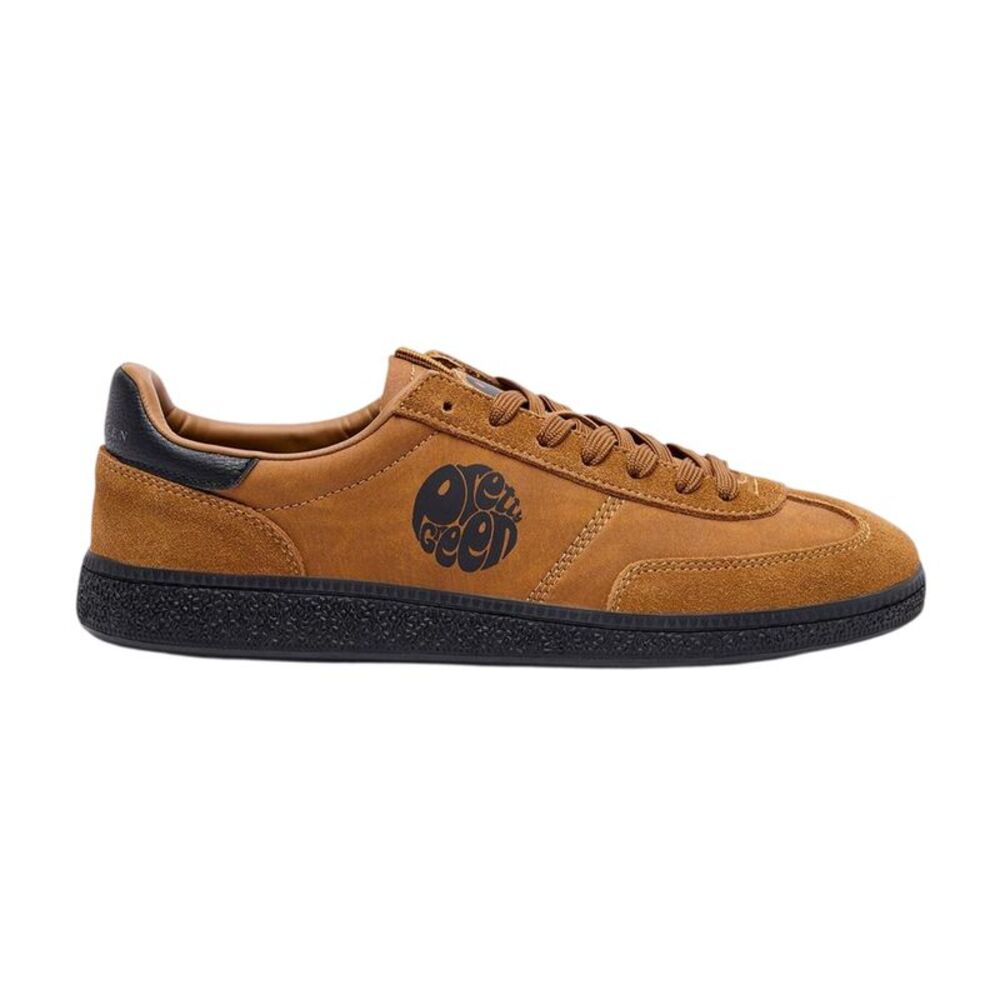 Pretty Green Mens Ramblas G25 Leather Sneakers / Tobacco
